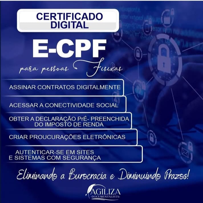 Certificado Digital E-CPF para Pessoas Físicas